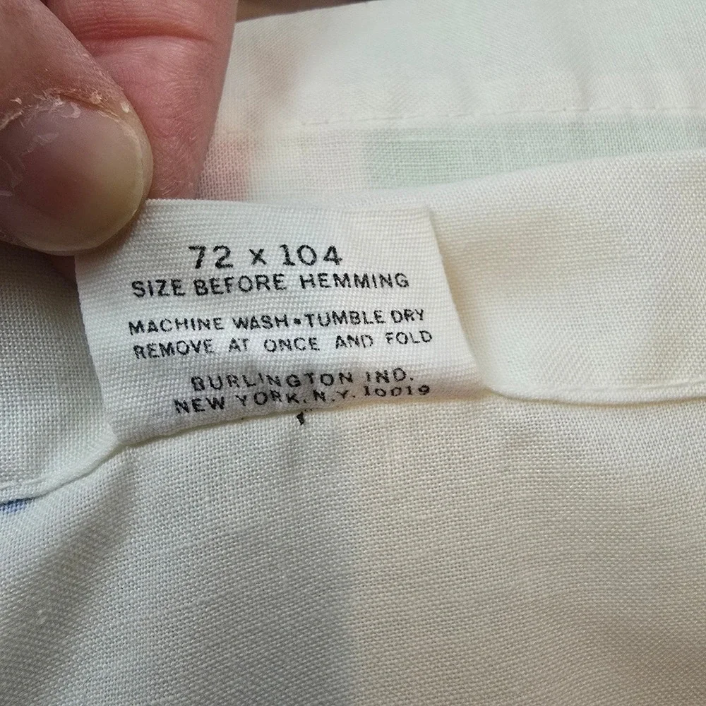 VTG Burlington House Gold Star Twin Flat Sheet Anita Wagenvoord Floral Gingham